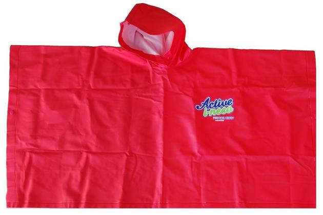 RED PU KIDS RAIN WATERPROOF PONCHO
