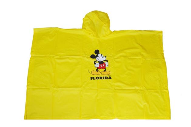 YELLOW DISNEY MICKY MOUSE PVC VINYL KIDS RAIN WATERPROOF PONCHO
