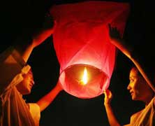 Sky Paper Wishing Lantern, fire balloon  Kongming Light