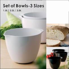 Melamine bowl (white and black)