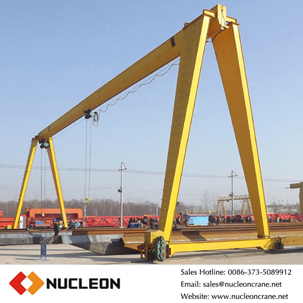 NUCLEON best 10 ton 20 ton rail mounted single girder gantry crane price