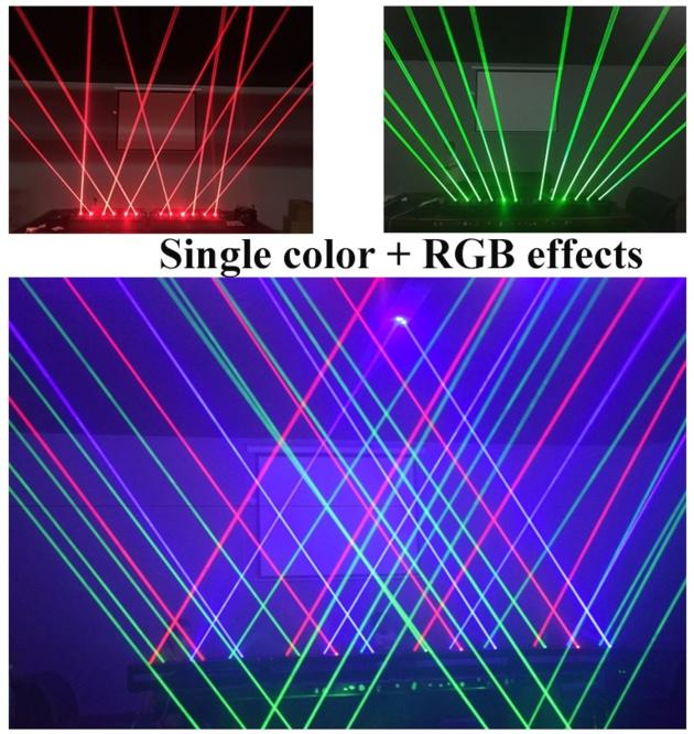 6 Eyes RGB Moving Laser Array