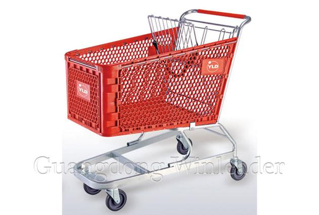 YLD-PT180-1FB Plastic Shopping Cart