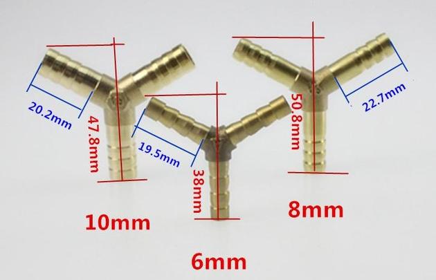 Brass forked hose fitting Y style  Connectors Watering & Irrigation