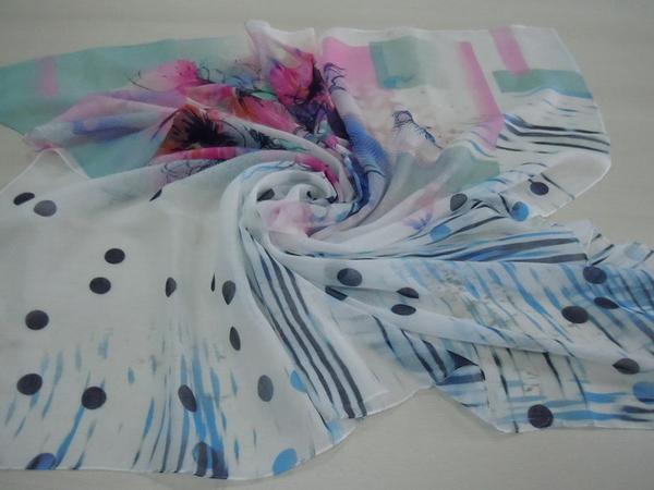 100% viscose digital printed scarf