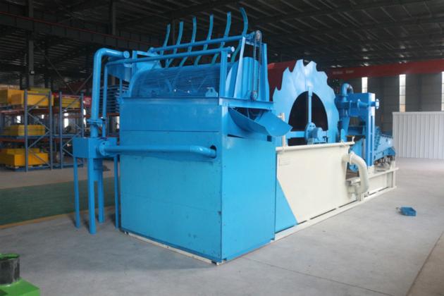 Compact sand washer with trommel screen