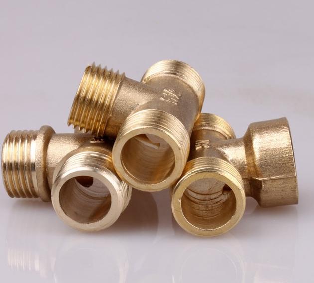 brass female tee  water pipe Accessories