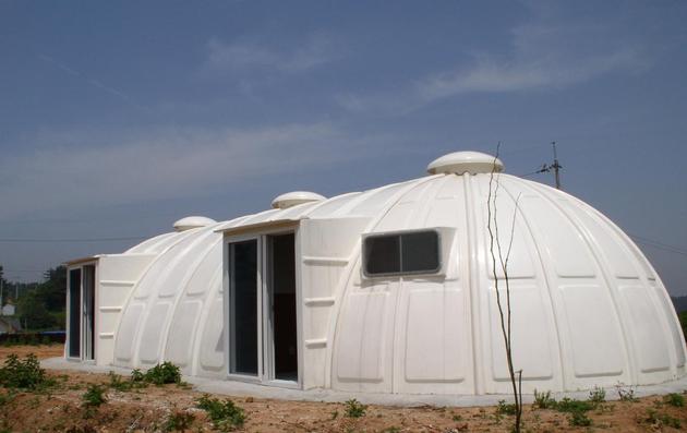 one day erection prefab FRP house, geodome