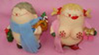 polyresin valentine's dolls
