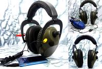 Audio input electronic hearing protection earmuff