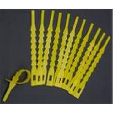 yellow plastic twist ties