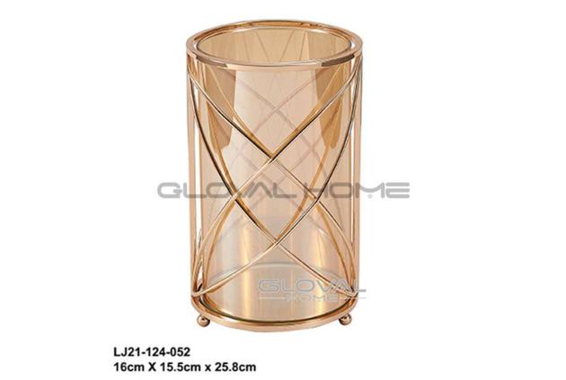 Simple round shape table metal candle holder for dinner
