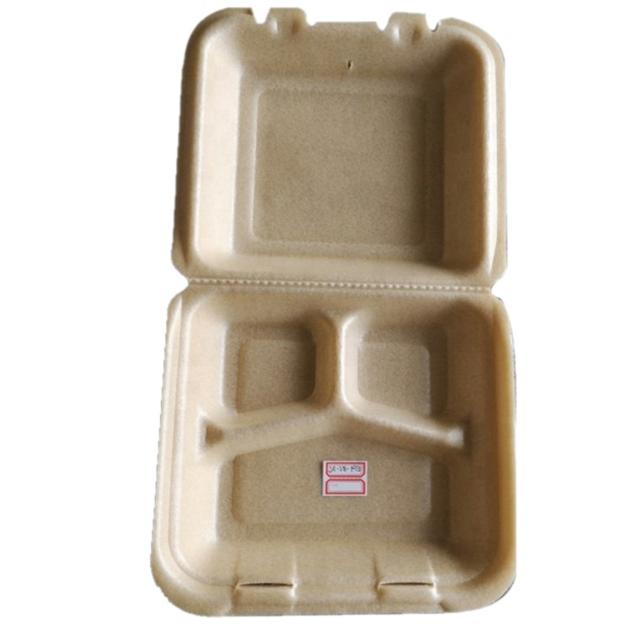 3 Compartment Clamshell Foam Food Container Packaging