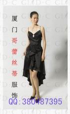 Black strappy peacock evening / cocktail dresss / evening dress / bridesmaid dress 