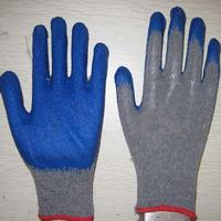 blue latex coated working gloves LG1506-6