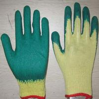 green latex coated working gloves LG1506-7