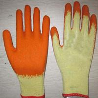 orange latex coated working gloves LG1506-8
