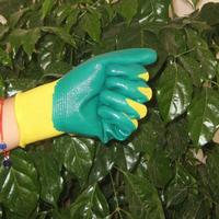 sell green nitrile coated working gloves NG1501-7