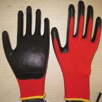 sell black nitrile coated working gloves NG1501-8