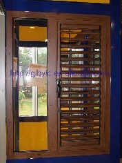 Aluminium shutter window