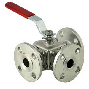 Three way ball valve