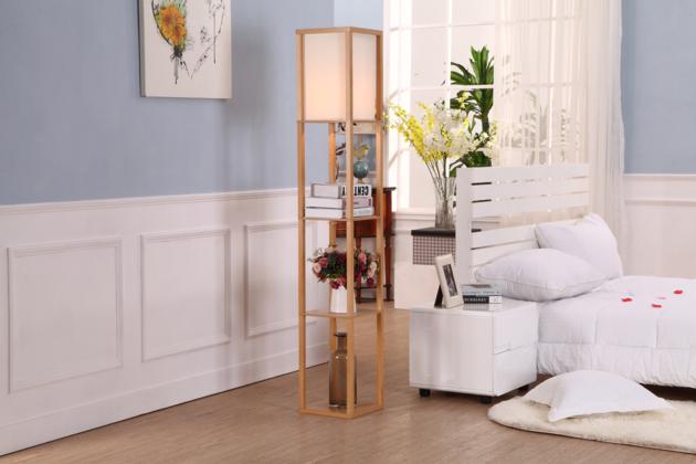 Shelf floor lamp