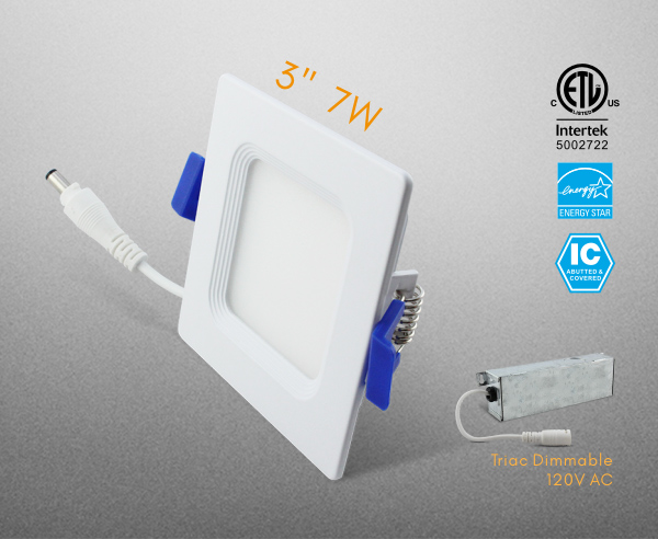 Recessed Design mini 3inch Square LED Slim Panel Light