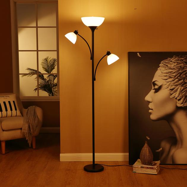 Torchiere Floor Lamp With 2 Reading