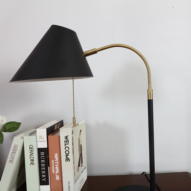 LED Light Industrial Black Metal Table
