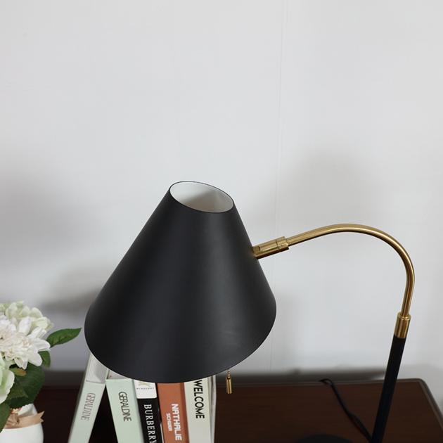 LED Light Industrial Black Metal Table