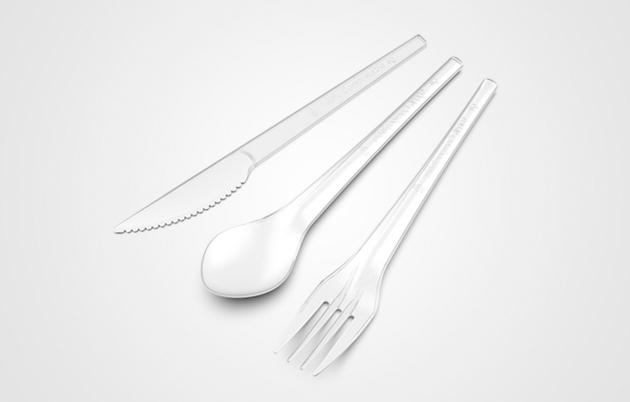 PLA Cutlery Set White