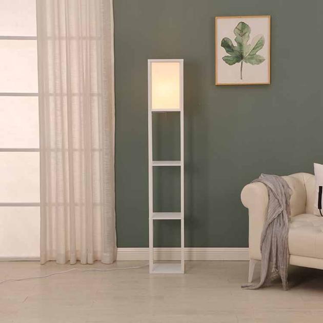 Shelf Floor Lamp Wooden Floor Lamp
