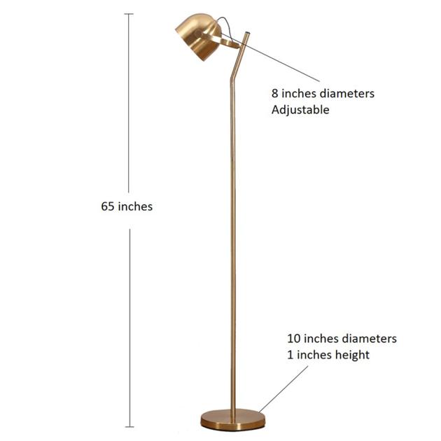 Adjustable LED Light,Modern Brass Pharmacy LED Floor Lamp,3-Way Dimmable Touch Switch