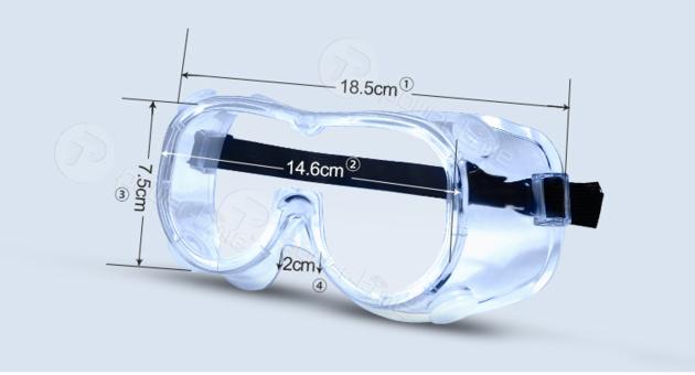 CE FDA disposable eye safety medical goggle with elastic band 