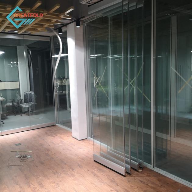 Factory glass wall partition aluminium profile india for restaurant
