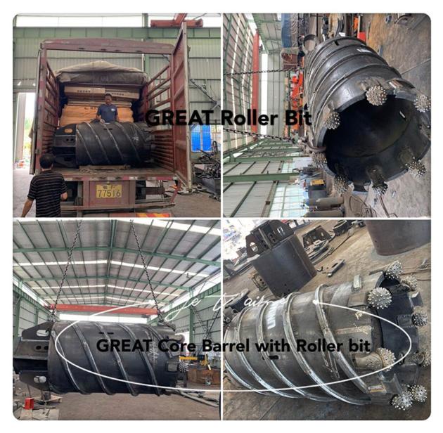 Core barrel with high performance rock roller bit for Pile Foundation 