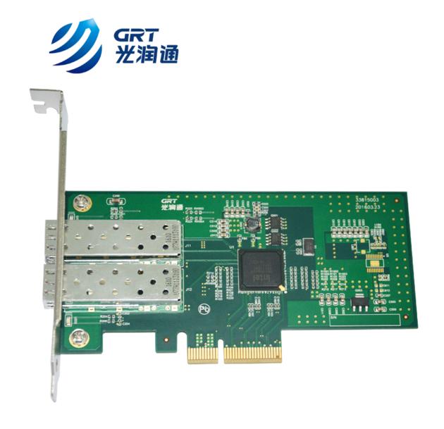 PCIe Gigabit Dual-port Oneway Transmission Device Fiber Optic Ethernet Server Adapter Card NIC