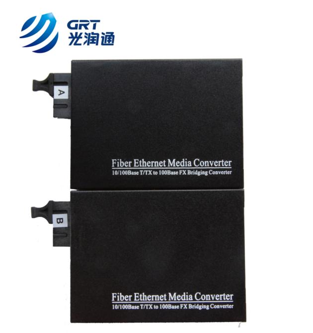 Fast Ethernet 10/100M fiber to ethernet single fiber 10km SC Optic Media Converter