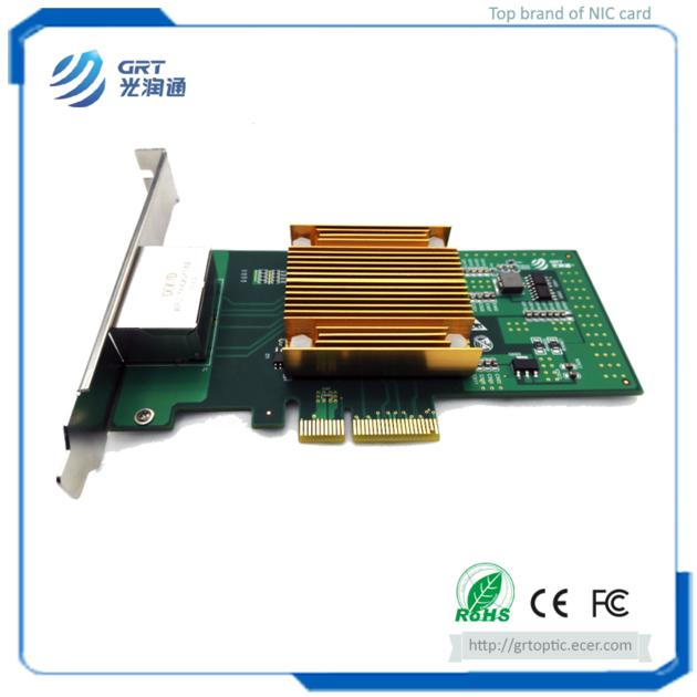 F902T PCIe 1G Gigabit 2-Port Copper RJ45 Intel I350 Chipset Fibre Optic Network Card