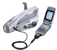 GR-288B AC crank dynamo flashlight with FM radio