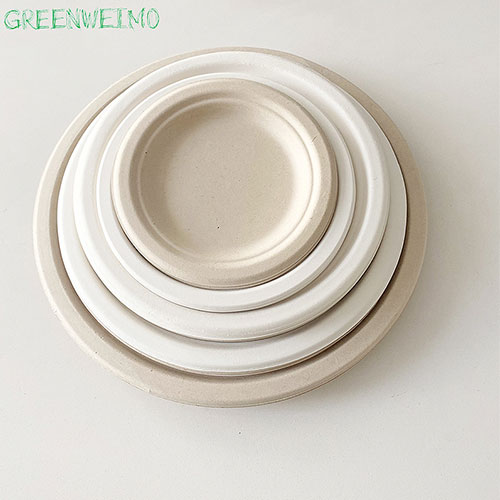 Compostable Round Bagasse Plate