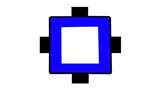 Blue Square Edge LED Backlight with through-hole in the middle