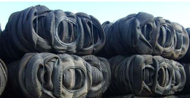 TYRE SCRAPS IN BALES