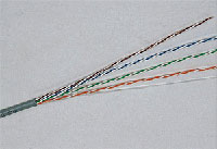 LAN cable(cat5e,UTP,24AWG,4 pairs)