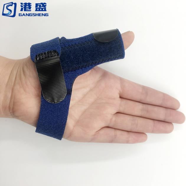 Cotton Neoprene medical trigger finger splint with aluminium alloy sheet for treating finger stiffne