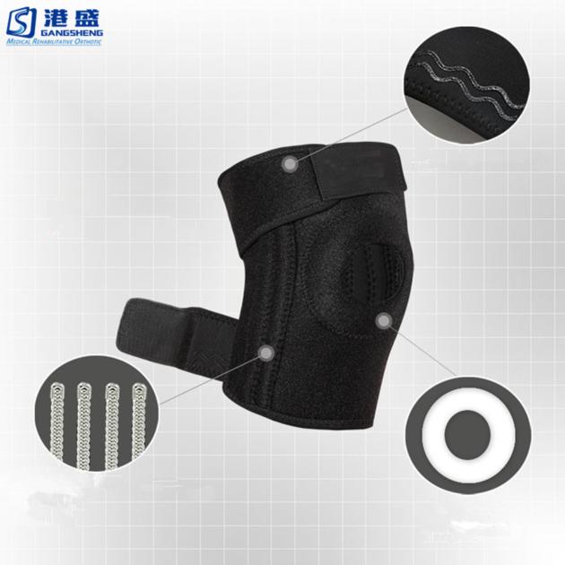 Multi colour options neoprene knee brace with springs for sports when playing verious balls or runni