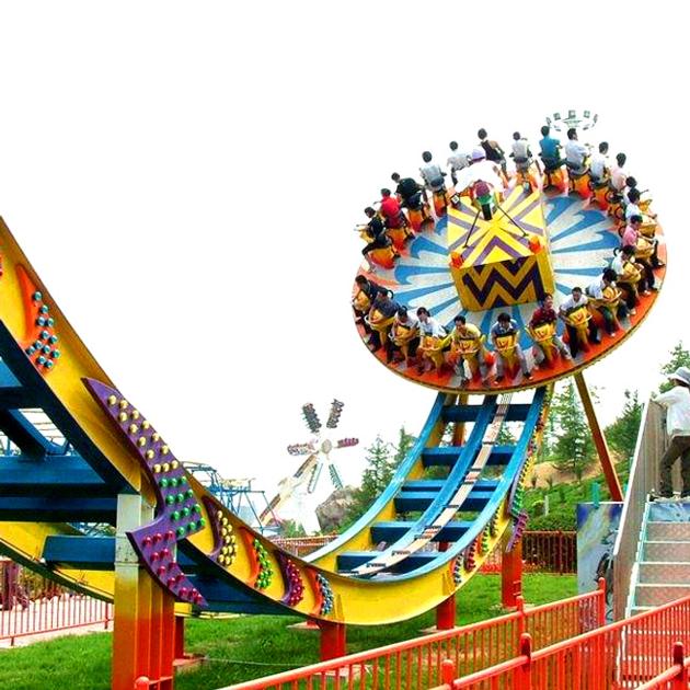 Amusement Thrill Rides Screaming Fun Park Ride Flying Rotating UFO / Mega Disk'o 