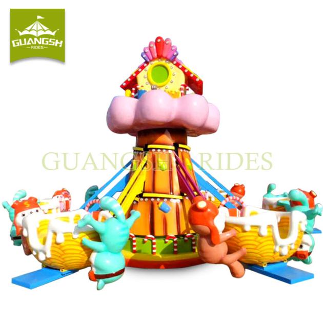 Kids Amusement Park Equipment Small Rotary Jet Self Control Plane Rides Manufacturer Candy Mice 