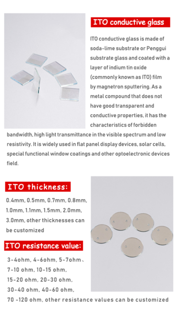 50pcs Lab Transparent Indium Tin Oxide