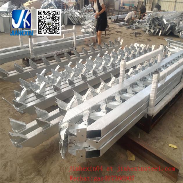 Prefabricated steel metal working platform with steel staircase